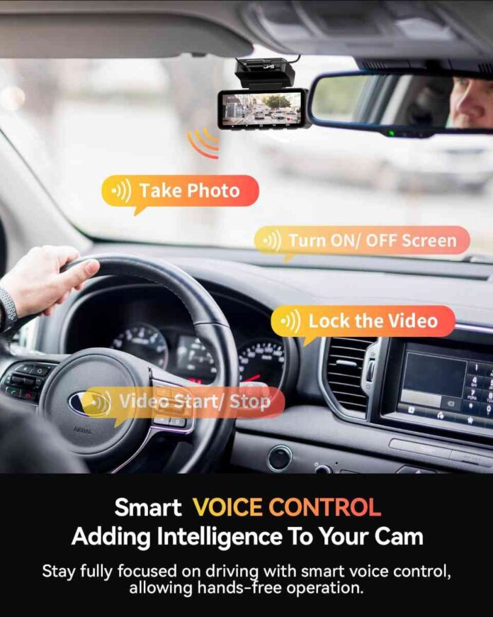 Dash Cam Front Rear 4K