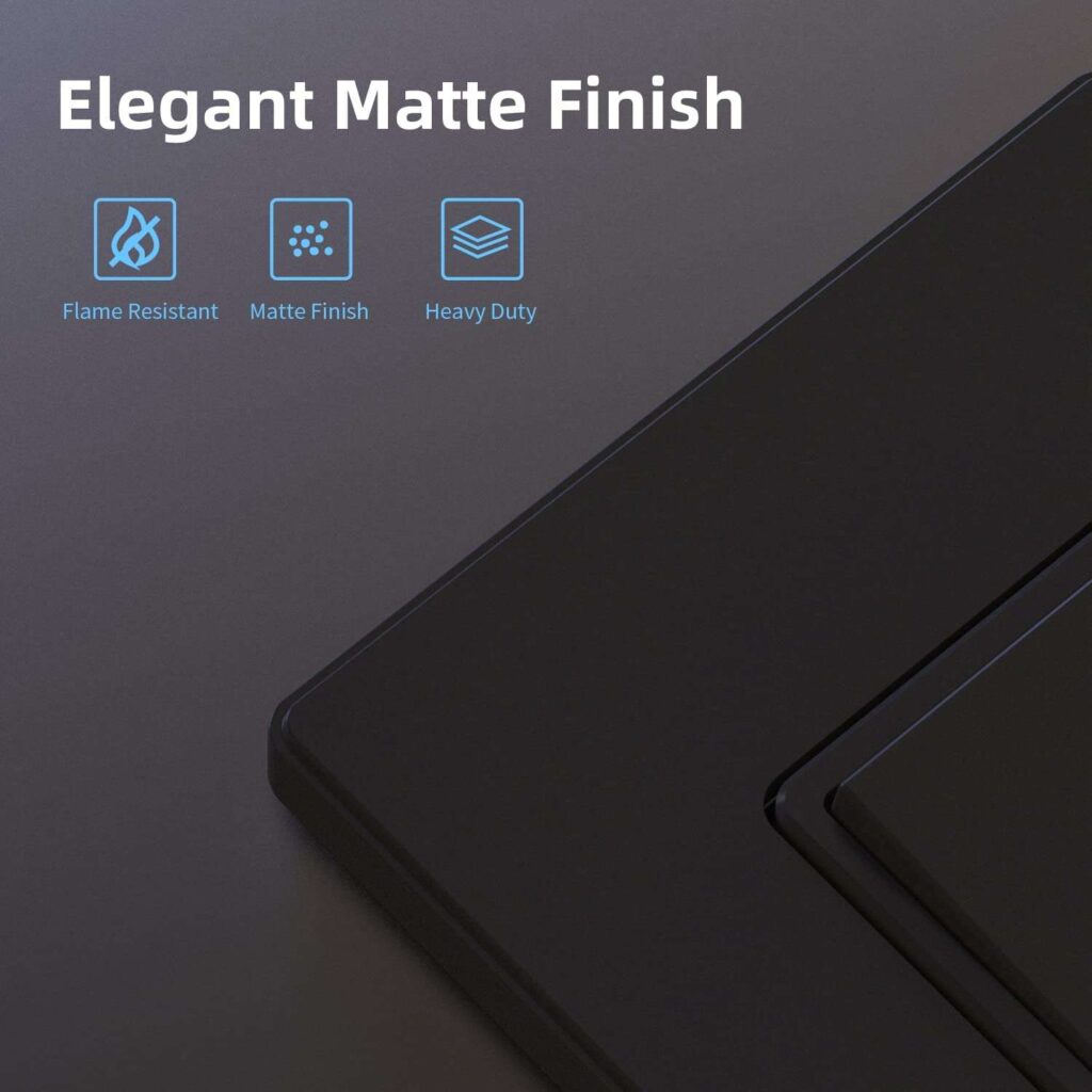 ELEGRP Matte Black 3 Way Decorative Light Switch